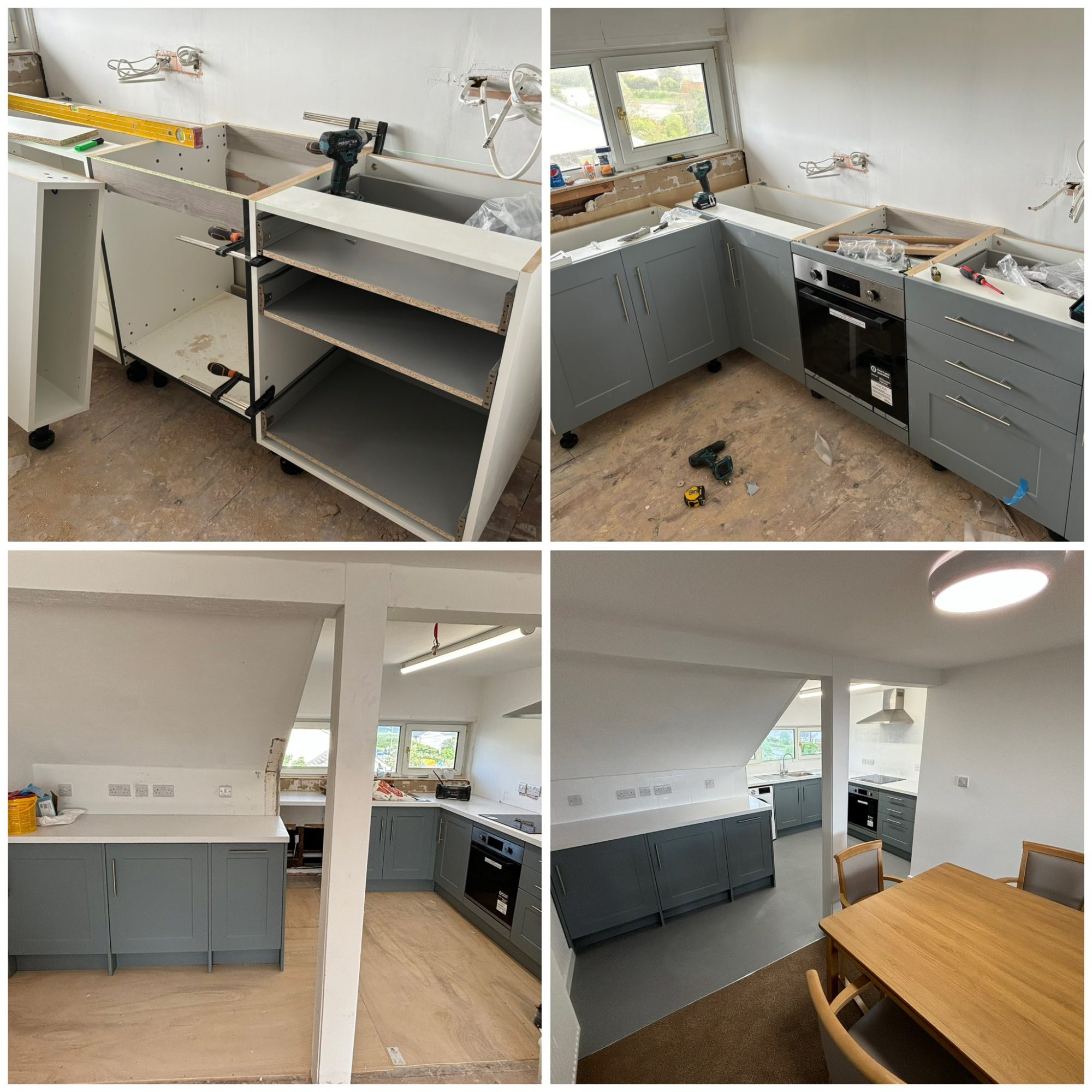customer fitted kitchen built by MBcarpentry