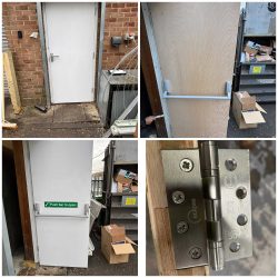 hinges exit door installation and built carpentry by MBcarpentry