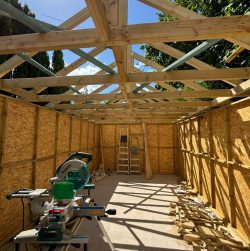 interior of shed carpentry by MBcarpentry