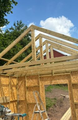shed foundations ceiling roof beams by carpenter MBcarpentry