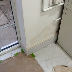 skirting overview freshly installed and painted collage